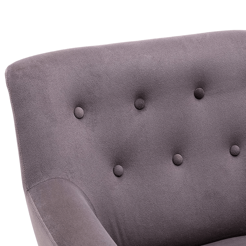 MC-1103 Ghế phòng khách có điểm nhấn bằng vải nhung bọc nệm êm ái
