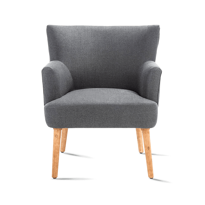 MC-1102 Ghế bành có điểm nhấn bằng vải nhung trung niên có chân gỗ